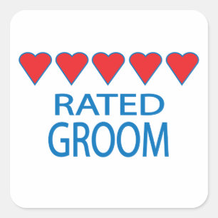 Vijf hartkamer vierkante sticker