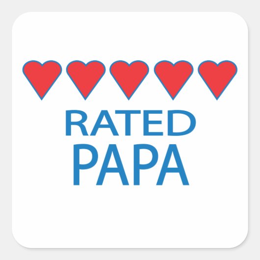 Vijf hartklappers vierkante sticker (Voorkant)