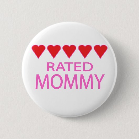 Vijf hartmammie ronde button 5,7 cm (Voorkant)