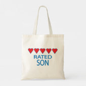 Vijf hartstip tote bag (Achterkant)