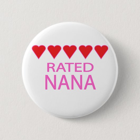 Vijf hartstuk Nana Ronde Button 5,7 Cm (Voorkant)