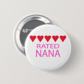 Vijf hartstuk Nana Ronde Button 5,7 Cm (Voorkant /achterkant)