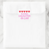 Vijf Heart Daughter-In-Law Vierkante Sticker (Tas)