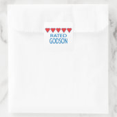 Vijf Heart Godson Vierkante Sticker (Tas)