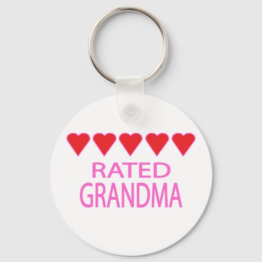 Vijf Heart Grandma Sleutelhanger (Voorkant)