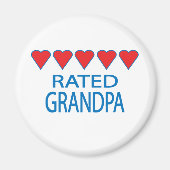 Vijf Heart Grandpa Magneet (Voorkant)