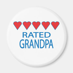 Vijf Heart Grandpa Magneet