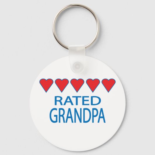 Vijf Heart Grandpa Sleutelhanger (Voorkant)