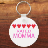 Vijf Heart Momma Sleutelhanger (Voorkant)