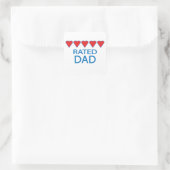 Vijf Heart Pap Vierkante Sticker (Tas)