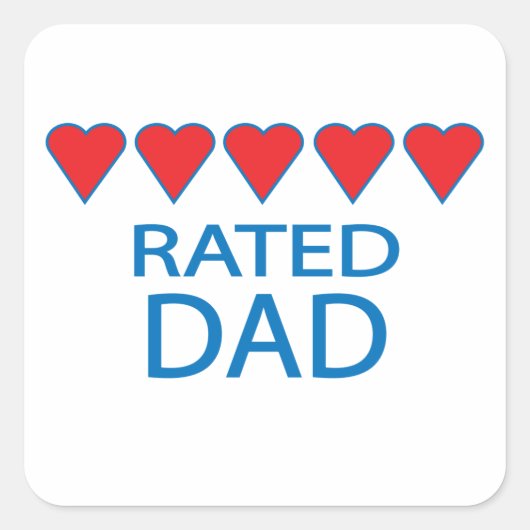 Vijf Heart Pap Vierkante Sticker (Voorkant)