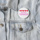 Vijf Heart Teenager Ronde Button 5,7 Cm (In situ)