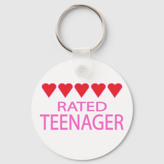 Vijf Heart Teenager Sleutelhanger (Voorkant)