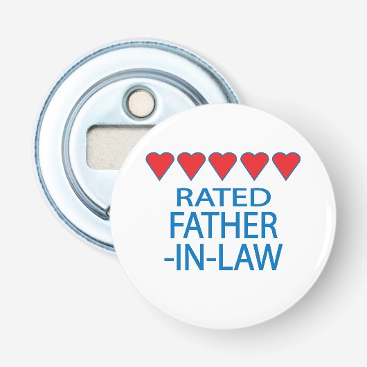 Vijf Heart Vader-In-Law Button Flesopener (Voorkant)