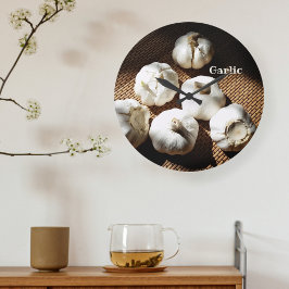 Vijf Hele Handschoenen van Knoflook Grote Klok