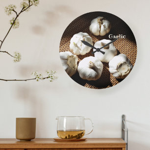 Vijf Hele Handschoenen van Knoflook Grote Klok