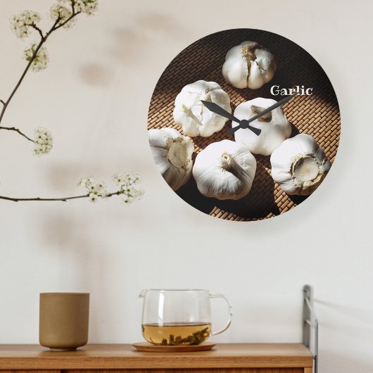 Vijf Hele Handschoenen van Knoflook Grote Klok