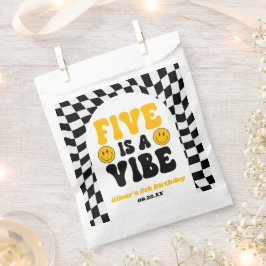 Vijf Is Een Sfeer Retro Vijfde 5e Verjaardagsfeest Bedankzakje