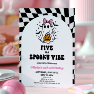 Vijf Is Een Spookachtige Vibe Boog Geest 5e Verjaa Kaart