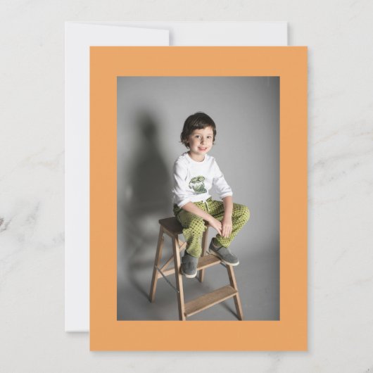 Vijf is een Spooky Vibe Foto Halloween 5e Verjaard Kaart (Achterkant)