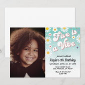 Vijf is een Vibe 5de Uitnodiging van de Dag van he (Voorkant / Achterkant)