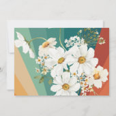 Vijf is een Vibe 5de verjaardag | Retro Daisy Rain Kaart (Achterkant)