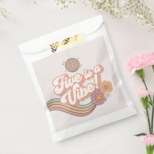 Vijf is een Vibe 5e verjaardagsfeestje borden Bedankzakje (Gezegeld)