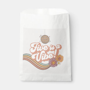 Vijf is een Vibe 5e verjaardagsfeestje borden Bedankzakje