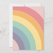 Vijf is een Vibe 70s Rainbow Daisy 5e verjaardag Kaart (Achterkant)