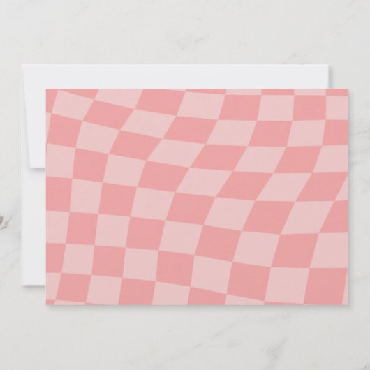 Vijf is een Vibe Daisy & Retro Van Pink 5e verjaar Kaart (Achterkant)