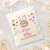 Vijf is een Vibe Disco Ball 5e verjaardagsfeestje Bedankzakje (Geknipt)