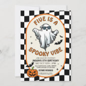 Vijf is een vibe geesten vleermuizen Halloween Par Kaart (Voorkant)