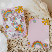 Vijf is een Vibe Groovy 70s Flower Power Verjaarda Kaart