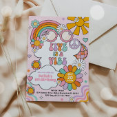 Vijf is een Vibe Groovy 70s Flower Power Verjaarda Kaart