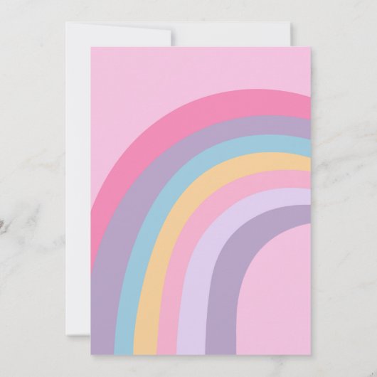 Vijf is een Vibe Groovy Hippie Rainbow 5e verjaard Kaart (Achterkant)