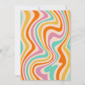 Vijf is een Vibe Groovy Retro 70s Rainbow 5 Verjaa Kaart (Achterkant)