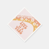 Vijf is een Vibe Groovy Retro Rainbow 5e verjaarda Servet (Hoek)