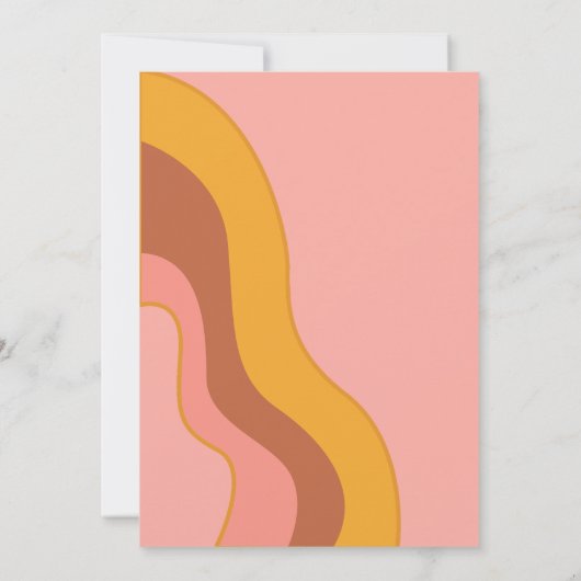 Vijf is een vibe, groovy retro verjaardag kaart (Achterkant)