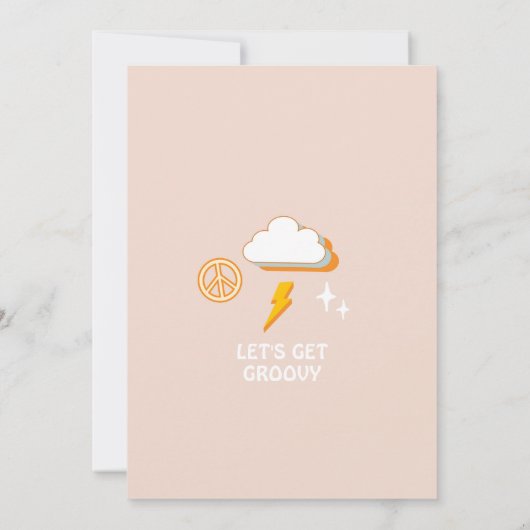 Vijf is een Vibe Herfst Boy Groovy 5th Birthday Kaart (Achterkant)