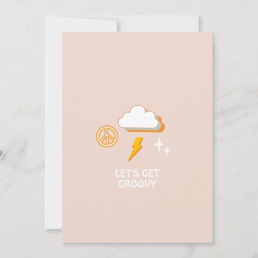 Vijf is een Vibe Hippie 70's Retro Boy 5e verjaard Kaart (Achterkant)