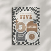 Vijf is een Vibe | Jongens 5e Retro Skater Feestje Kaart