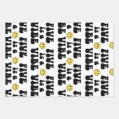 Vijf is een Vibe | Jongens 5e verjaardag Inpakpapier Vel (Voorkant)