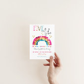 VIJF is een vibe kleurrijke regenboog 5e verjaarda Kaart