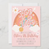 Vijf is een Vibe Rainbow Kaart (Voorkant)