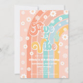 Vijf is een vibe regenboog daisy 5e verjaardagsfee kaart (Voorkant)