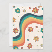 Vijf is een Vibe Retro Floral 5e verjaardagsfeestj Kaart (Achterkant)