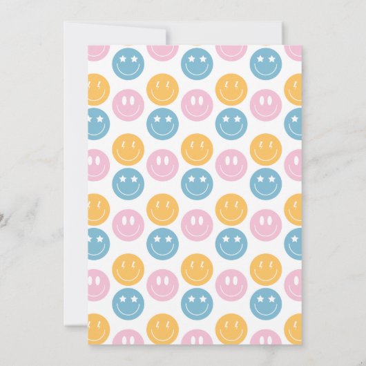 Vijf is een vibe retro glimlacht vijfde verjaardag kaart (Achterkant)