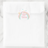 Vijf is een Vibe Retro Summer Rainbow Ronde Sticker (Tas)