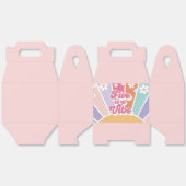 Vijf is een Vibe Retro Sunshine Rainbow Daisy Bedankdoosjes (Ongevouwen)