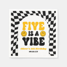 Vijf Is Een Vibe Retro Vijfde 5e Verjaardagsfeestj
